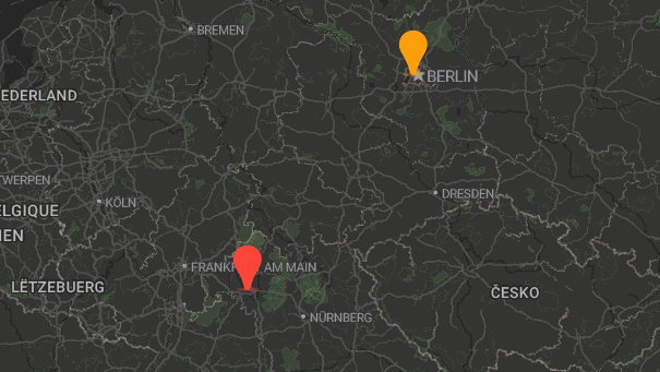 Map of company locations