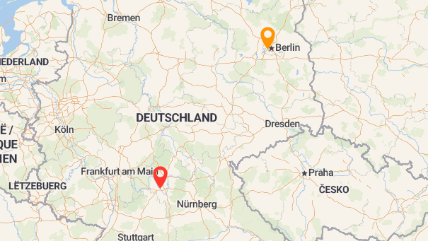 Map of company locations