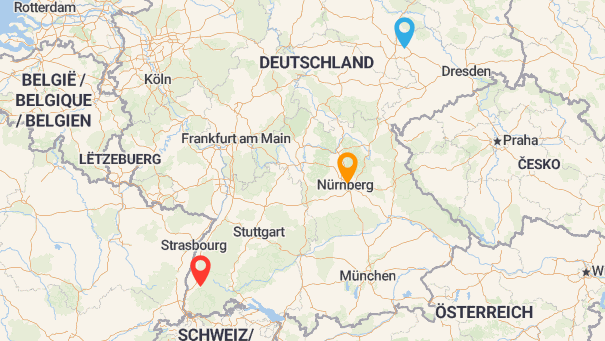 Map of company locations