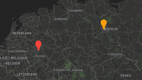 Map of company locations