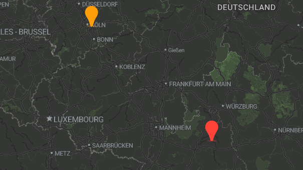Map of company locations