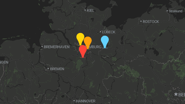 Map of company locations