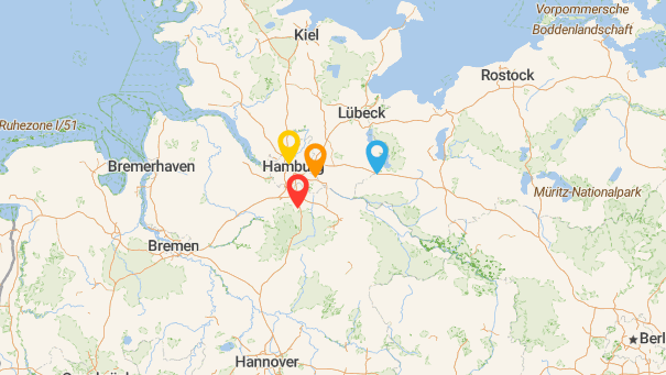 Map of company locations