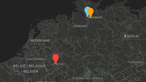 Map of company locations