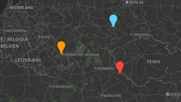 Map of company locations