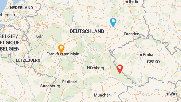 Map of company locations