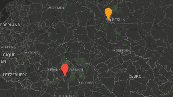 Map of company locations