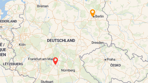 Map of company locations