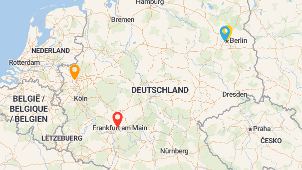 Map of company locations