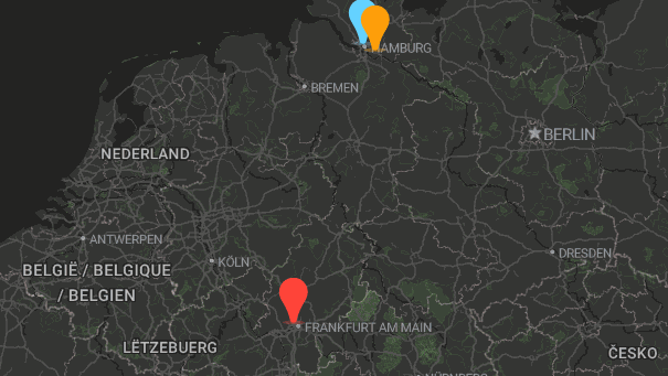 Map of company locations