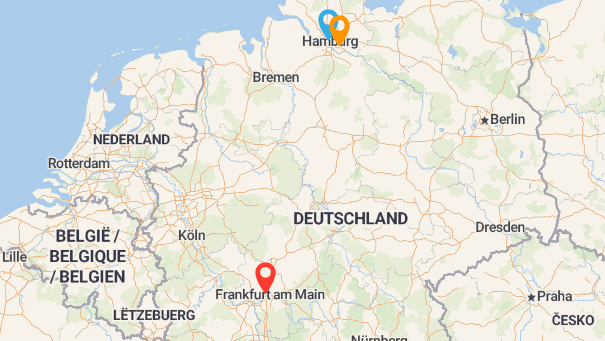 Map of company locations
