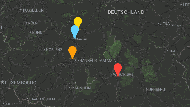 Map of company locations