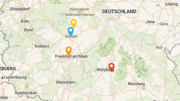 Map of company locations