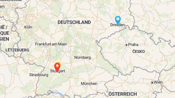Map of company locations
