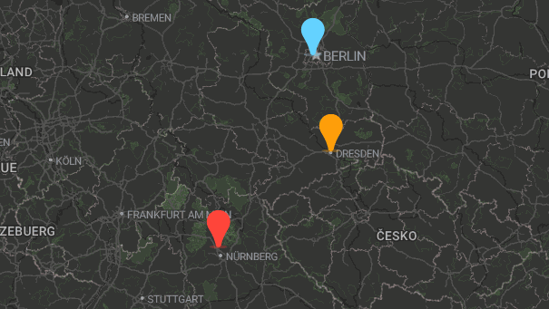Map of company locations