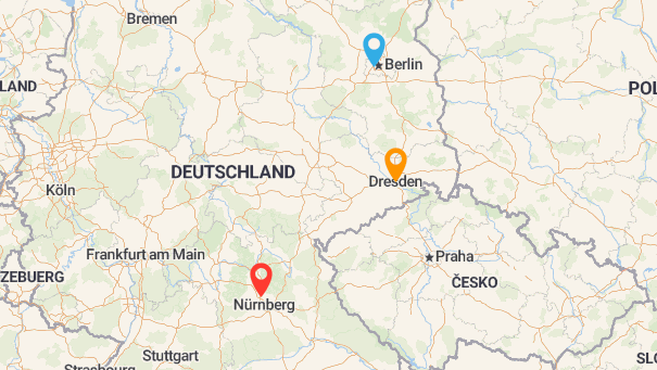 Map of company locations
