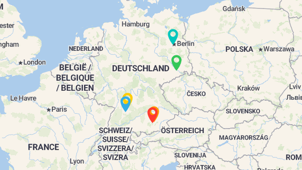 Map of company locations
