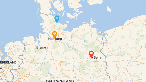 Map of company locations