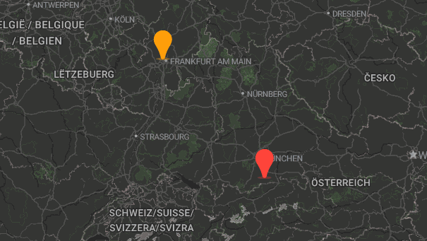 Map of company locations
