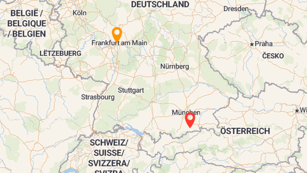 Map of company locations