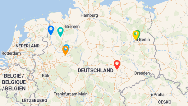 Map of company locations