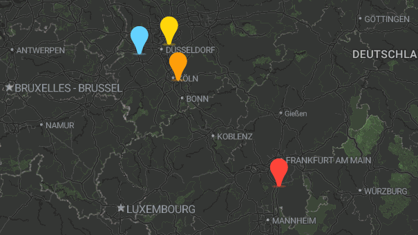 Map of company locations
