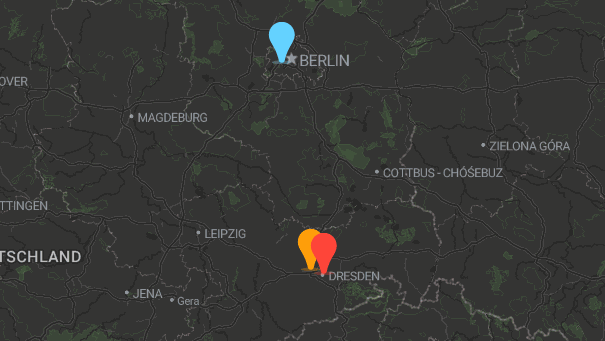 Map of company locations