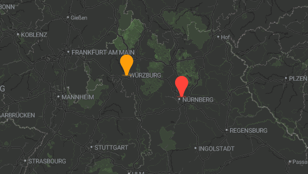Map of company locations