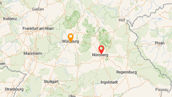 Map of company locations