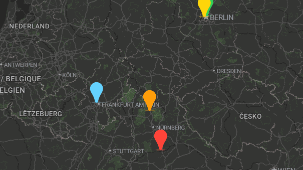Map of company locations
