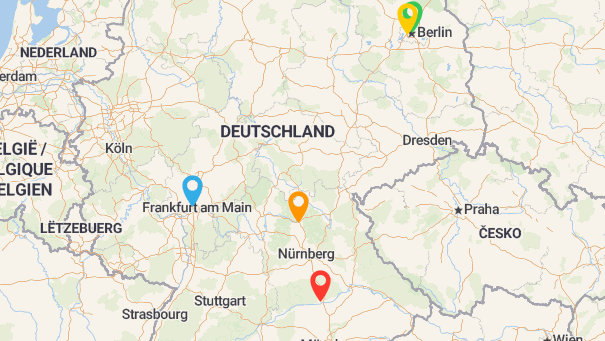 Map of company locations