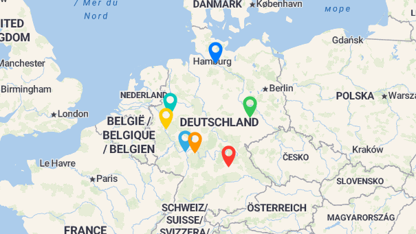 Map of company locations