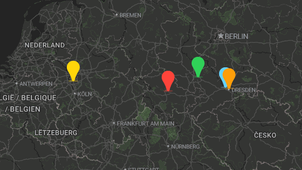 Map of company locations