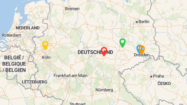 Map of company locations