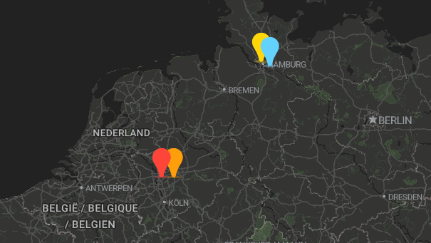 Map of company locations