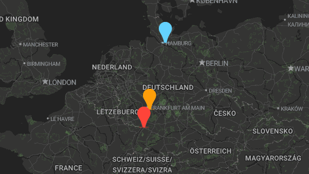 Map of company locations