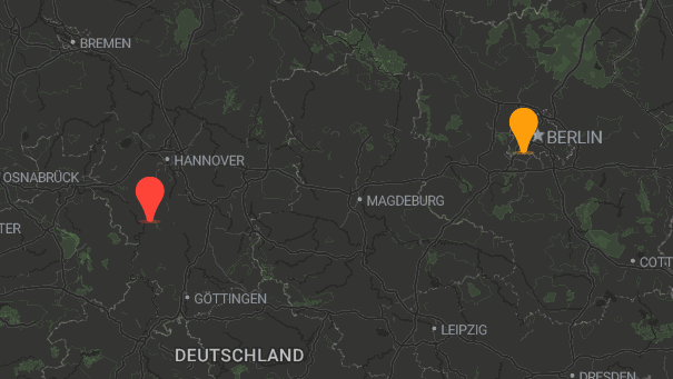 Map of company locations