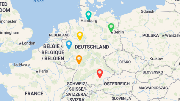 Map of company locations