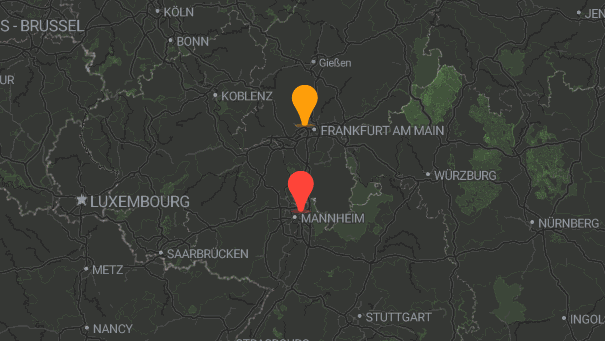 Map of company locations