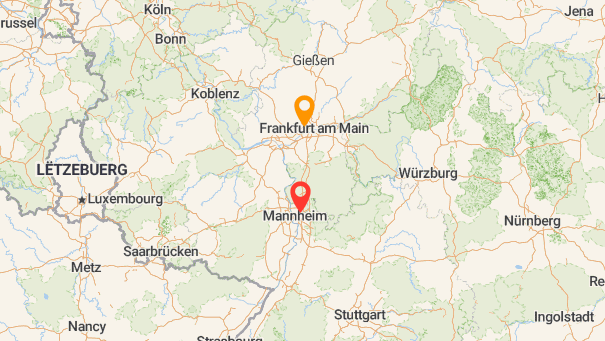 Map of company locations