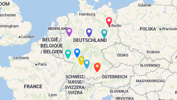 Map of company locations