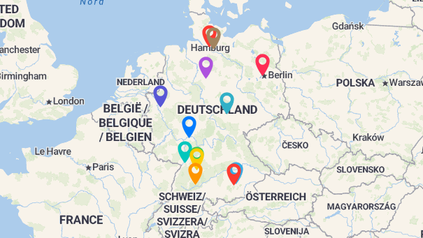 Map of company locations