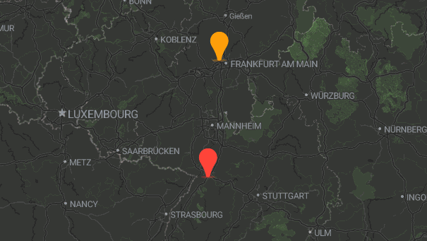 Map of company locations