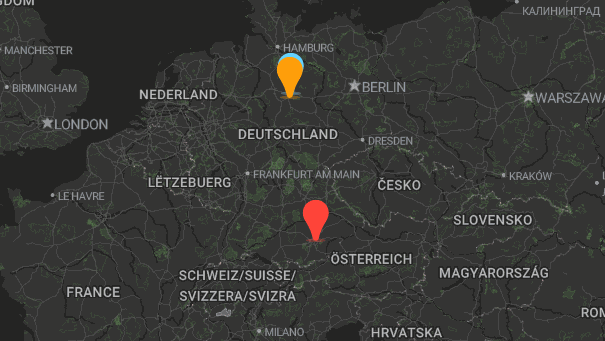 Map of company locations