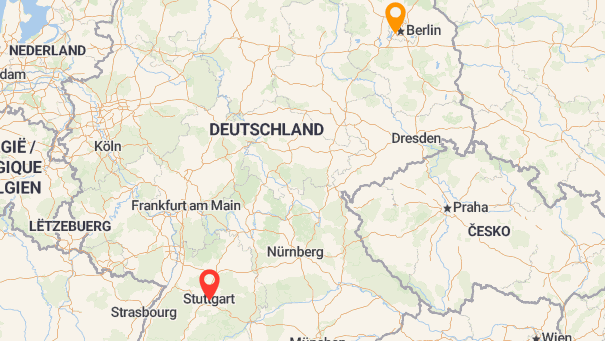 Map of company locations