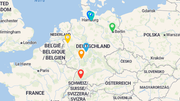 Map of company locations