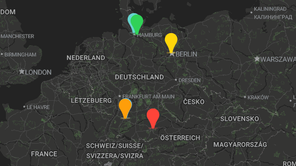 Map of company locations