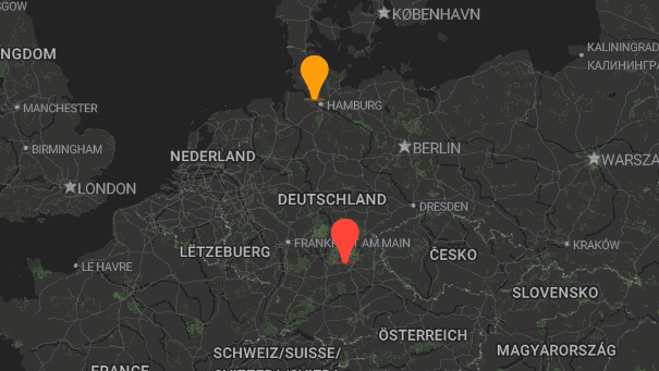 Map of company locations