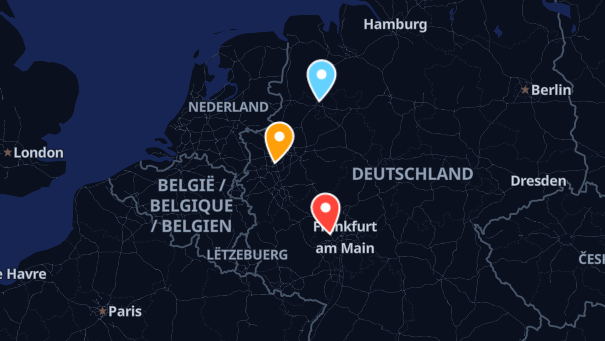 Map of company locations