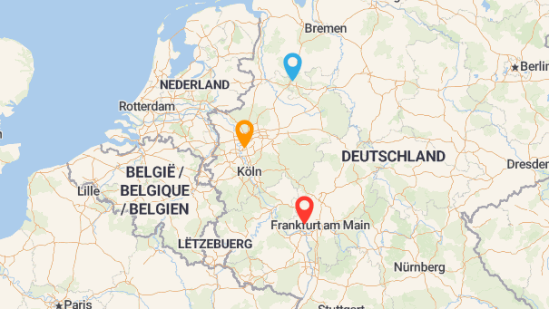 Map of company locations